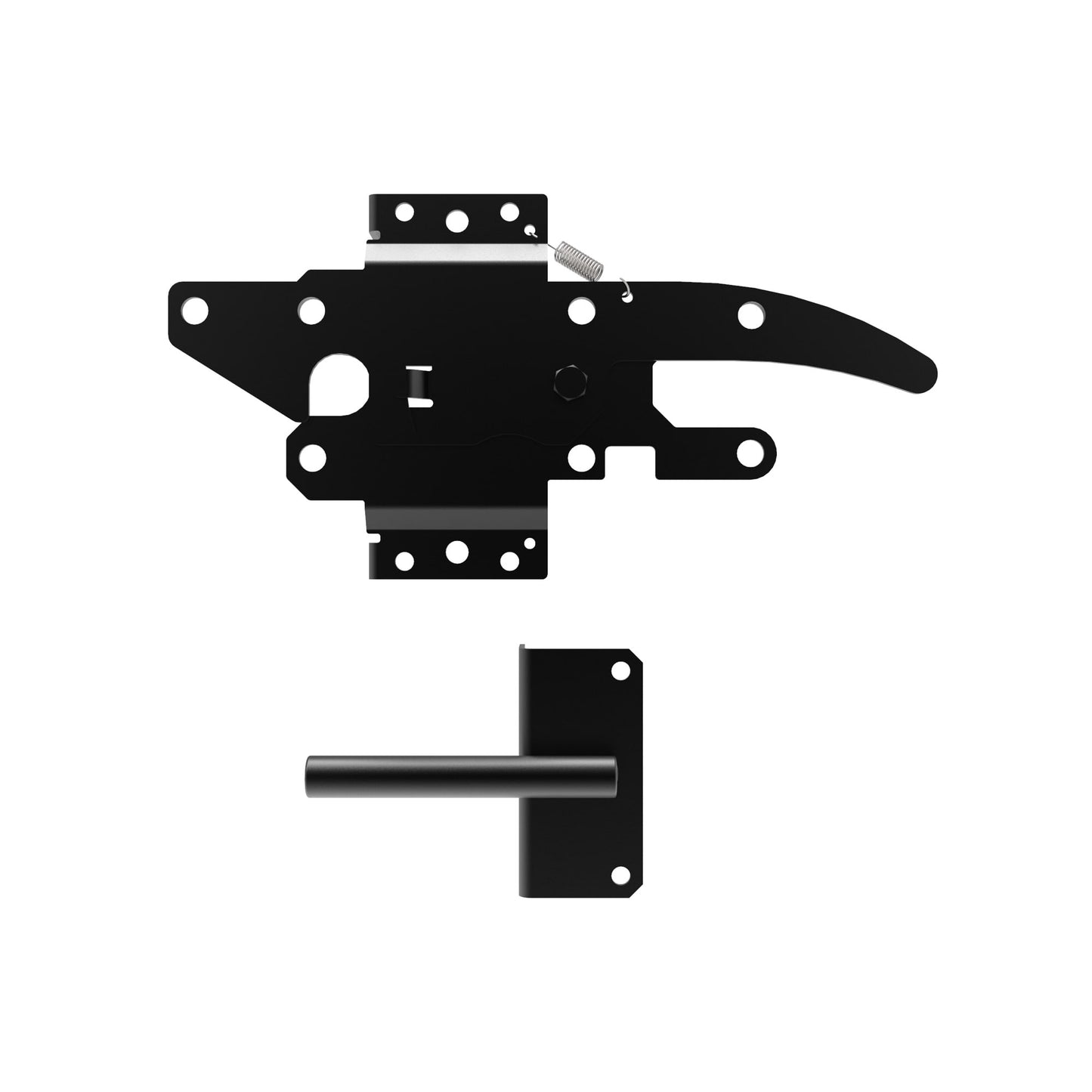 Post Latch - 5x5 Standard 2-Sided Locking-Latches-BOL Hardware-Black Stainless Steel-20-FenceCenter