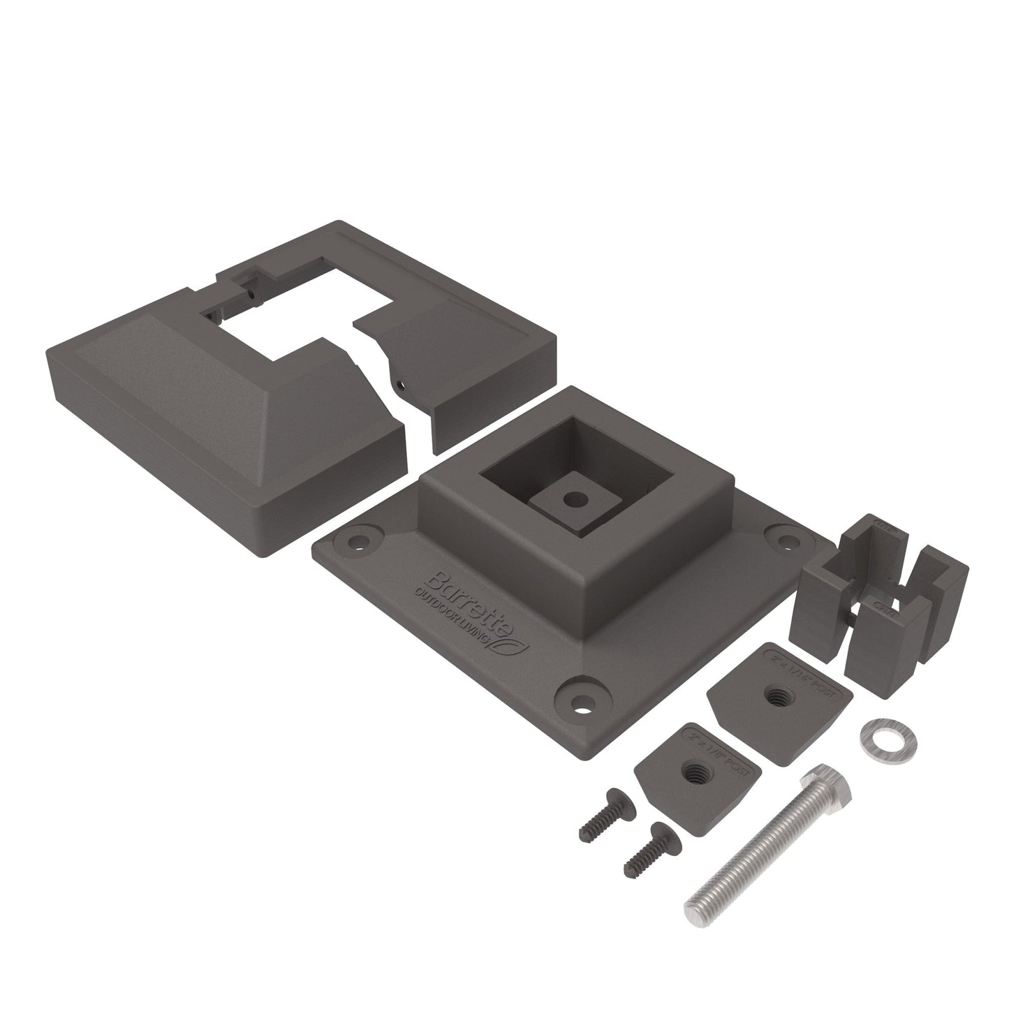 Surface Mount & Cover G2 - 2"-Accessories-BOL Hardware-Matte Bronze-12-FenceCenter