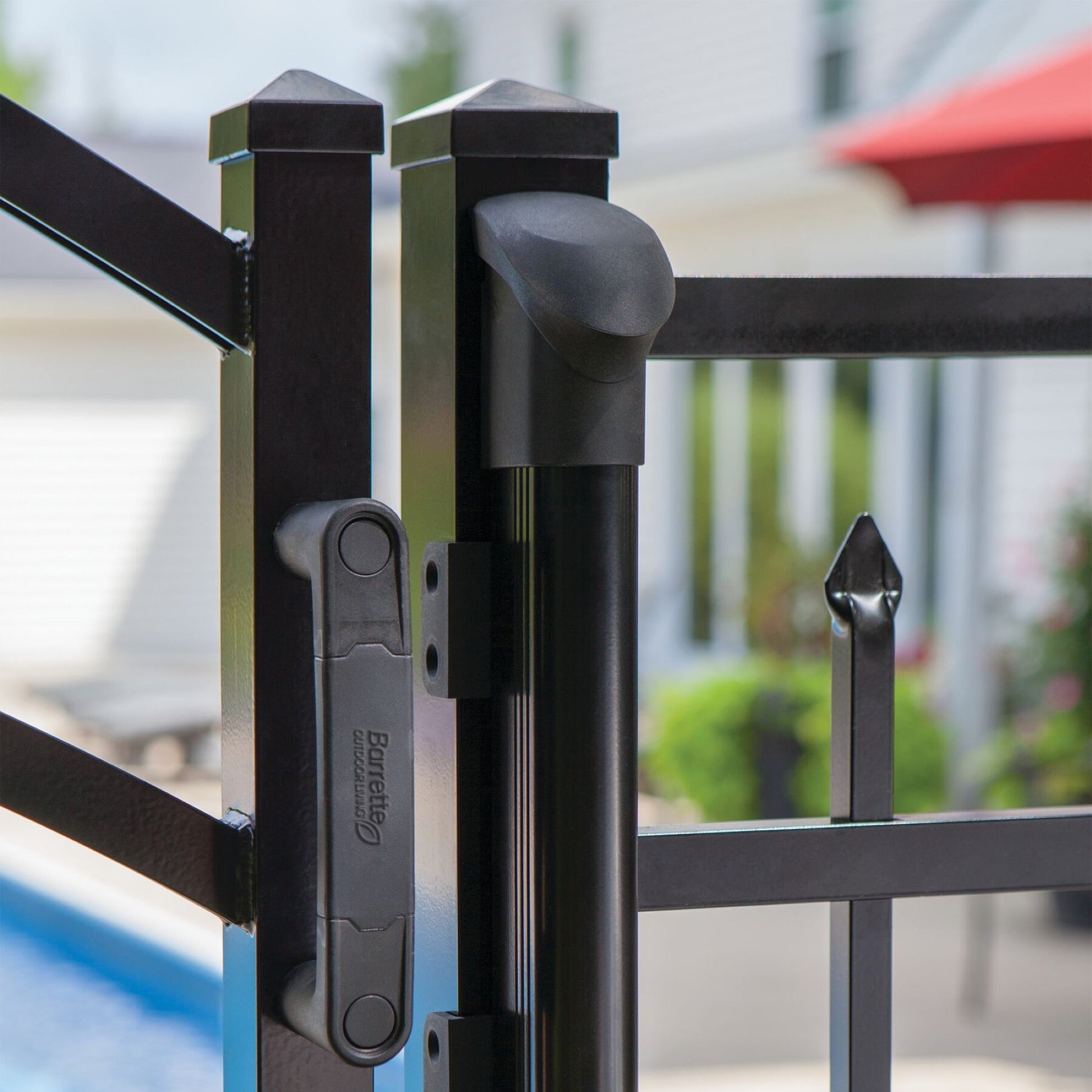 Pool Safety Latch - Locking - Compact-Latches-BOL Hardware-Black-9-FenceCenter