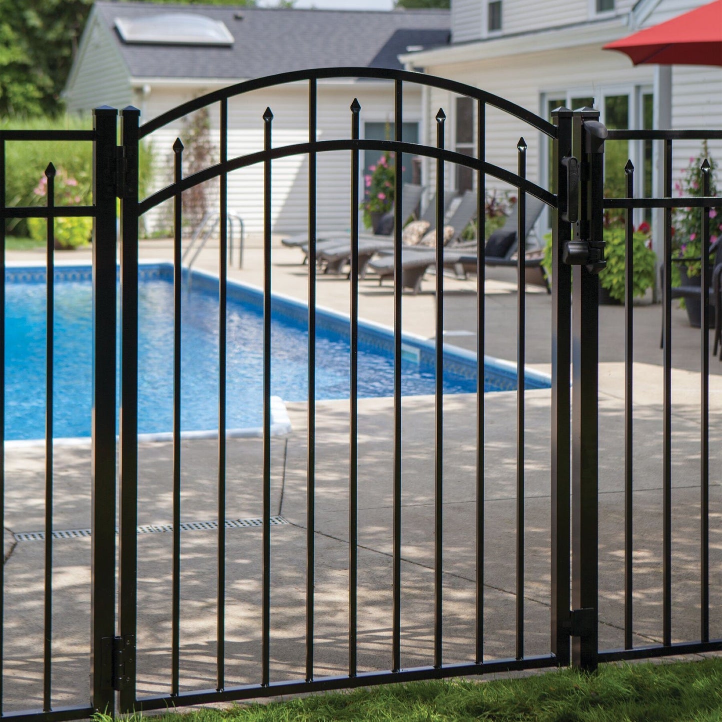 Pool Safety Latch - Locking - Compact-Latches-BOL Hardware-Black-9-FenceCenter