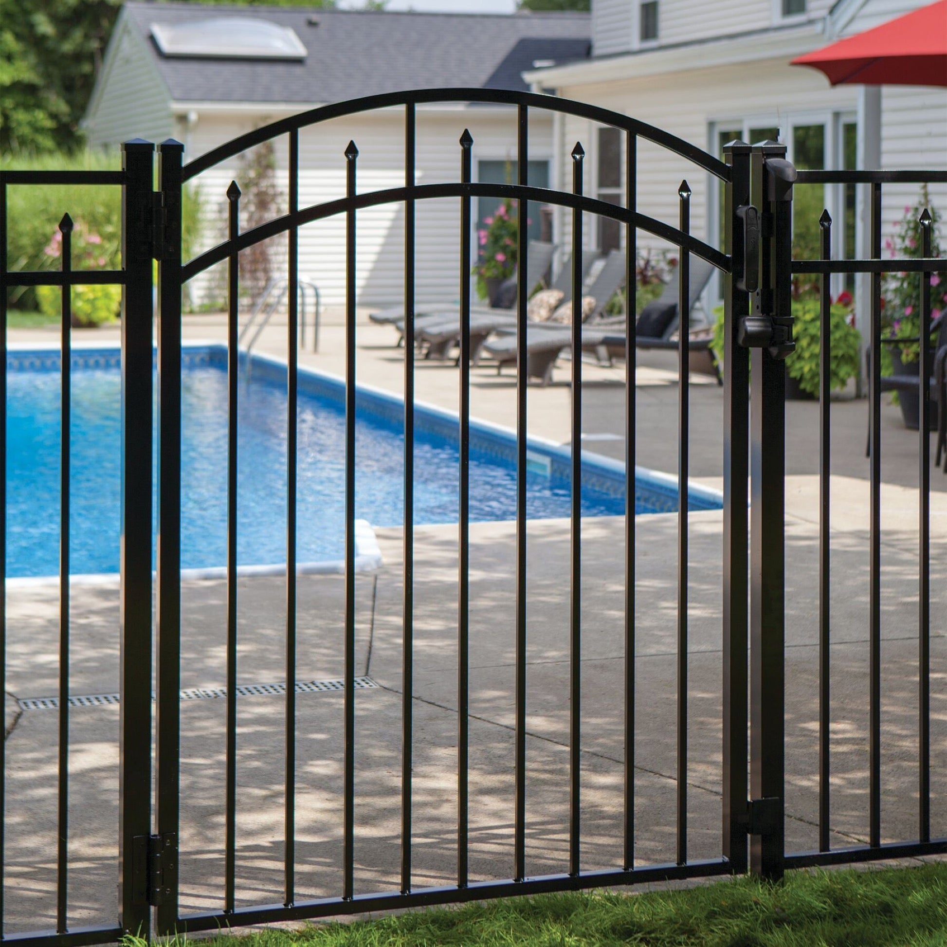 Pool Safety Latch - Locking - Compact-Latches-BOL Hardware-Black-9-FenceCenter