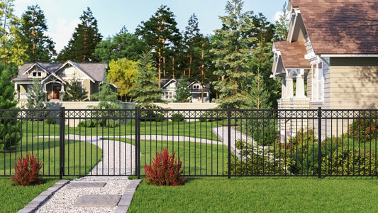 Parkside Harbor Series - Fence Panel - 4½' x 6'-Aluminum Fence Panels-ActiveYards-Black-FenceCenter