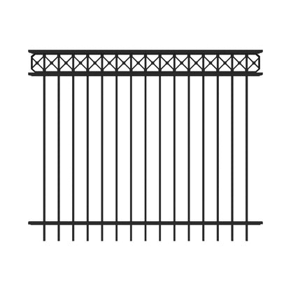 Flint Harbor Series - Fence Panel - 5' x 6'-Aluminum Fence Panels-ActiveYards-Black-FenceCenter