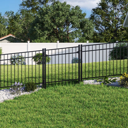 Princeton Harbor Series - Fence Panel - 4' x 6'-Aluminum Fence Panels-ActiveYards-Black-FenceCenter
