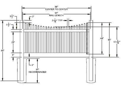 CAPE COD Scallop  - Fence Panel - 4' x 8'