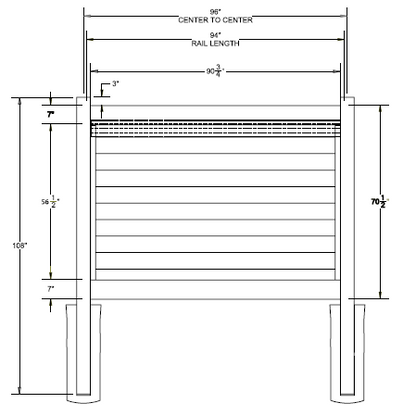 MADISON - Fence Panel - 6' x 8'