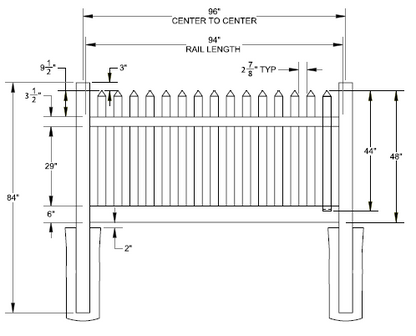 NANTUCKET - Fence Panel - 4' x 8'