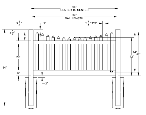 NANTUCKET Scallop - Fence Panel - 4' x 8'