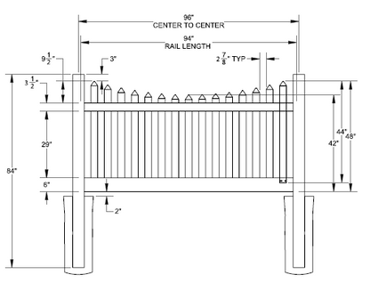 NANTUCKET Scallop - Fence Panel - 4' x 8'
