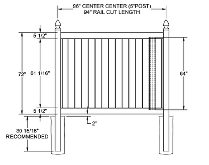 NEWBURY Select Wood Grain Series- Fence Panel - 6' x 8'