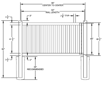 NORWALK - Fence Panel - 4' x 8'