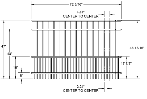 RALEIGH Standard Series - Fence Panel - 4' x 6' (goes with Post "AA")