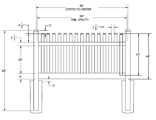 Rockport - Fence Panel - 4' x 8'
