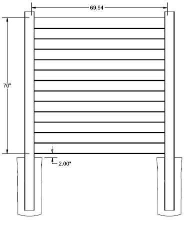 SEASIDE Fence Panel 6'x6'