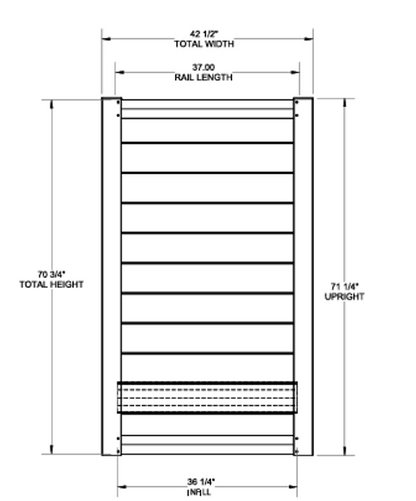 RIVERSIDE Walk Gate - 6' x 42-1/2"