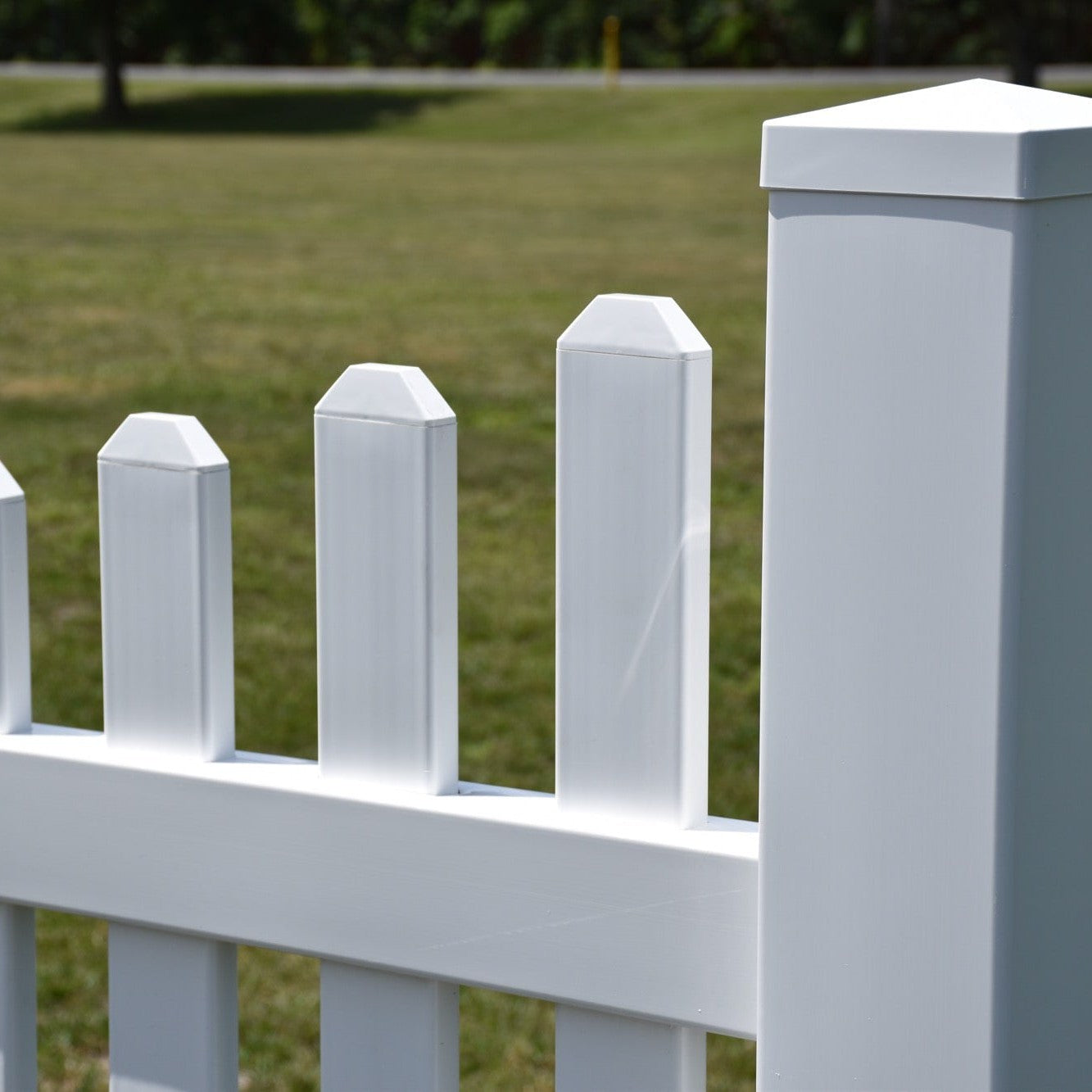 Rockport Scallop Haven Series - Fence Panel - 4' x 8'-Vinyl Fence Panels-ActiveYards-White-FenceCenter